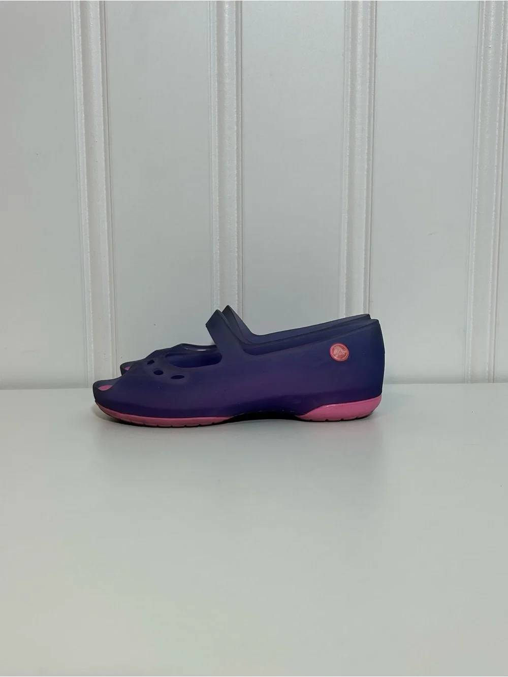 Crocs Kids Waterproof Purple Pink Mary Jane Clog